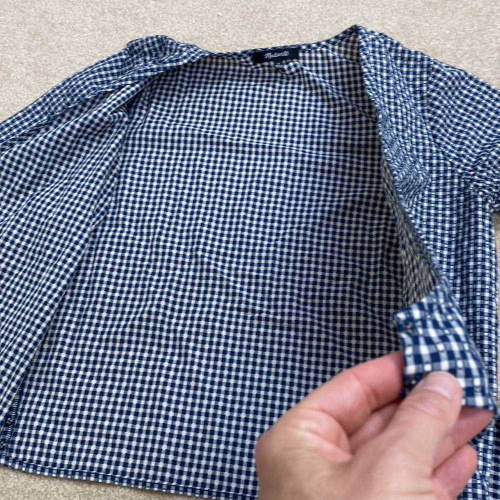 Madewell wrap 3/4 length sleeve blouse - Picture 2 of 6